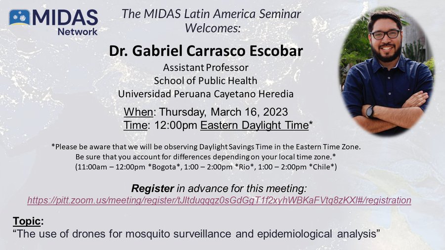 Seminario: Uso de drones para vigilancia de mosquitos y análisis epidemiológico