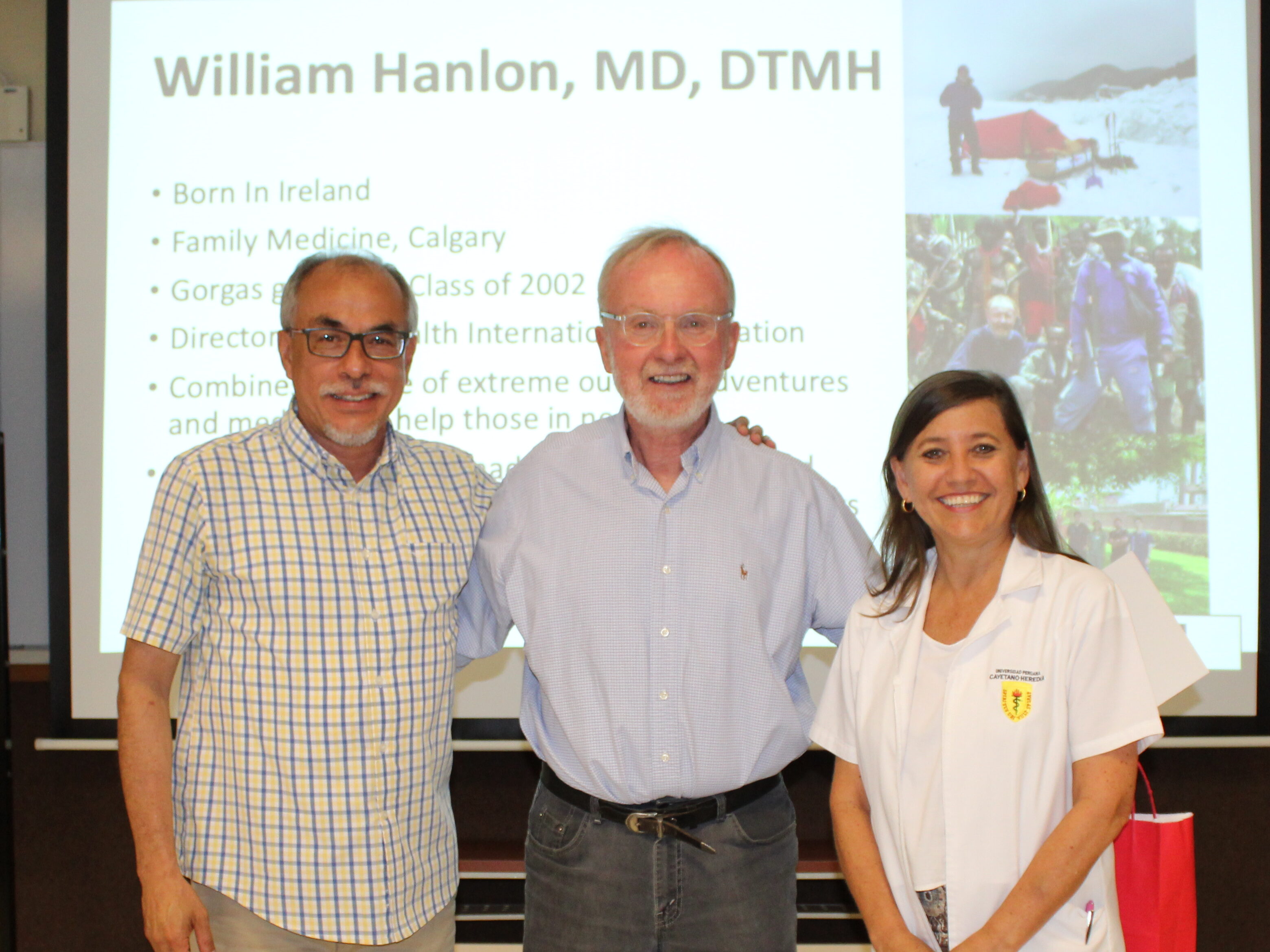 Agradecimiento al Dr. William Hanlon, benefactor del IMTAvH