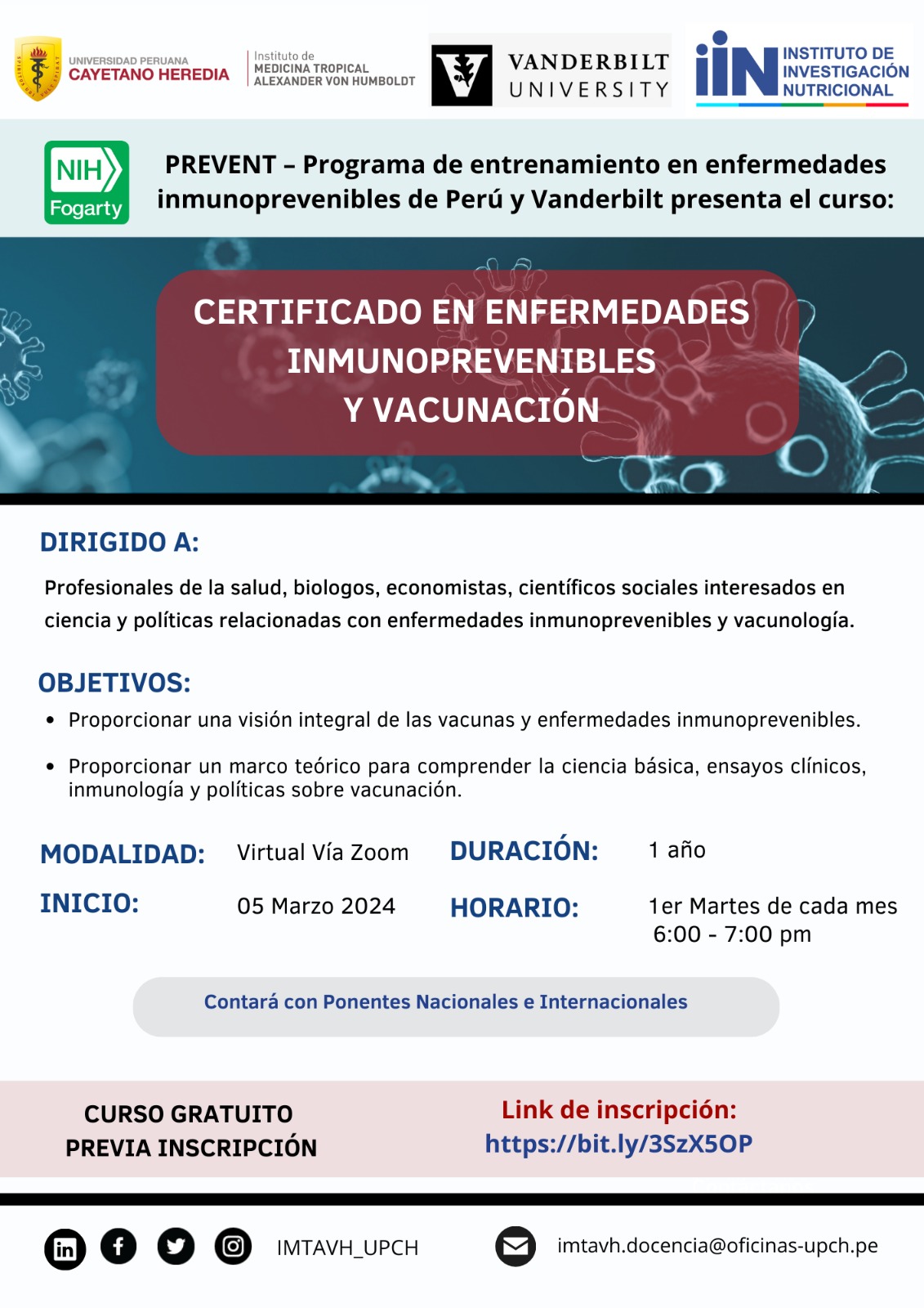 Inauguración del Certificado en Enfermedades Inmunoprevenibles y Vacunación 2024