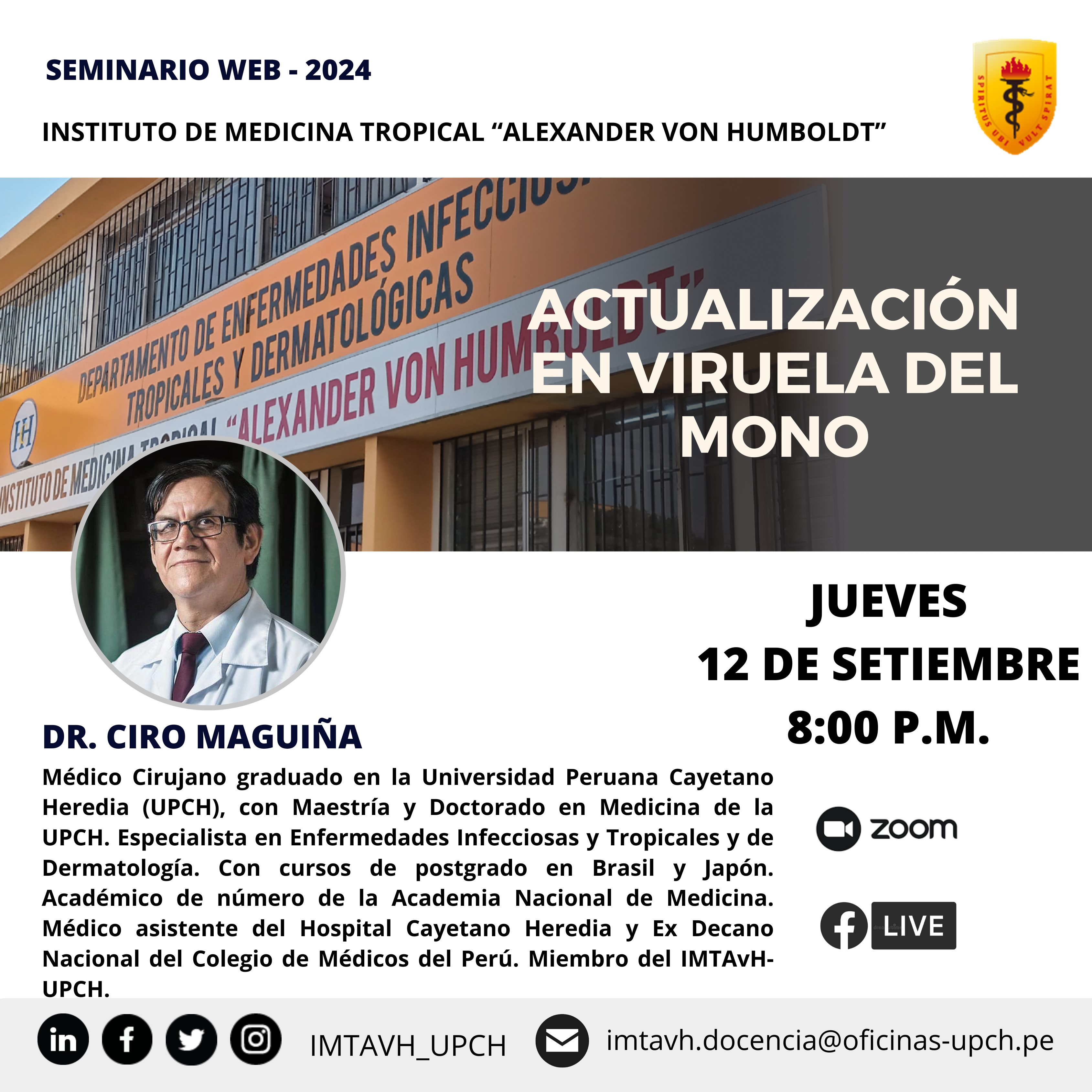 SEMINARIO WEB #09-2024: Actualización en Viruela del mono