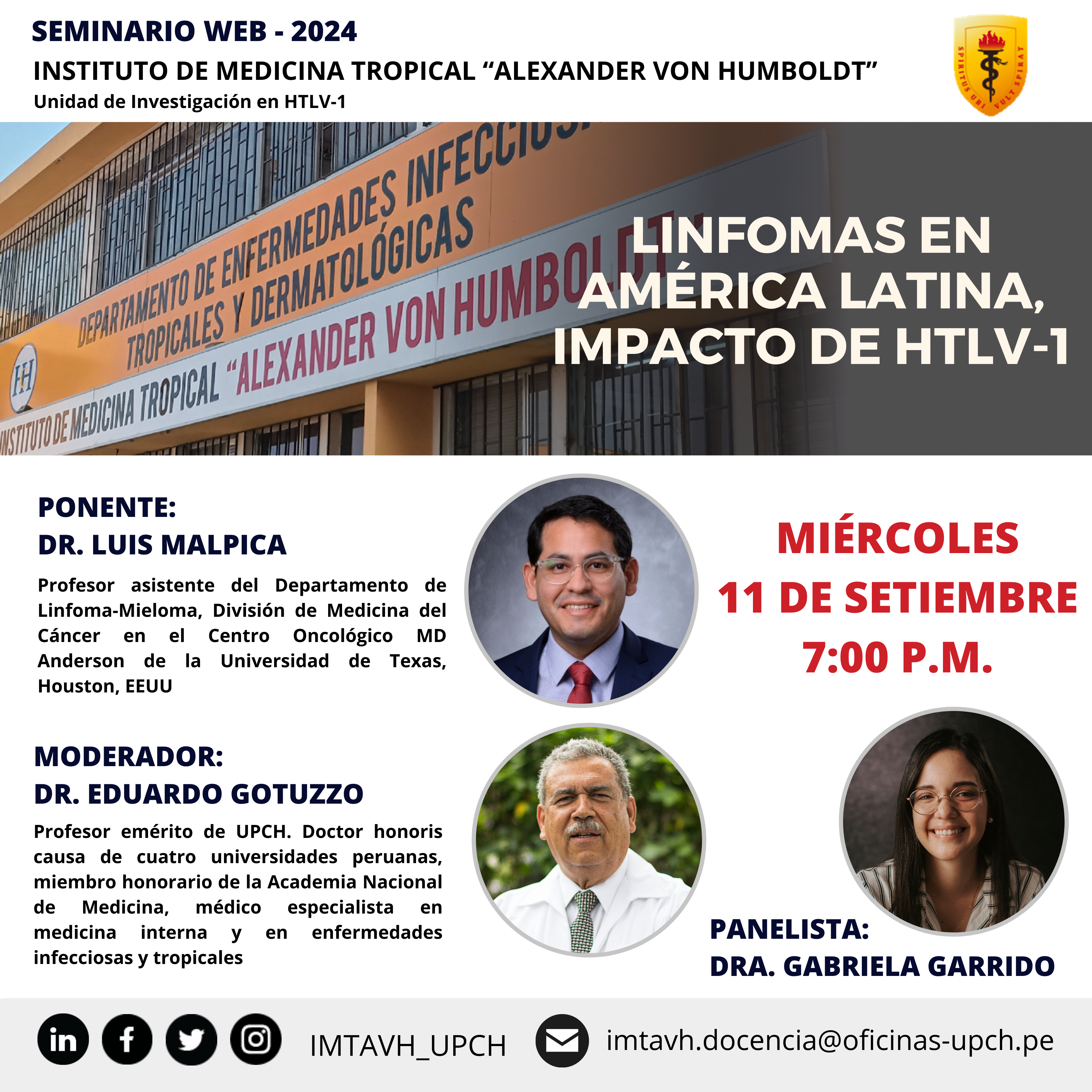 SEMINARIO WEB #08-2024: Linfomas en América Latina, Impacto de HTLV-1