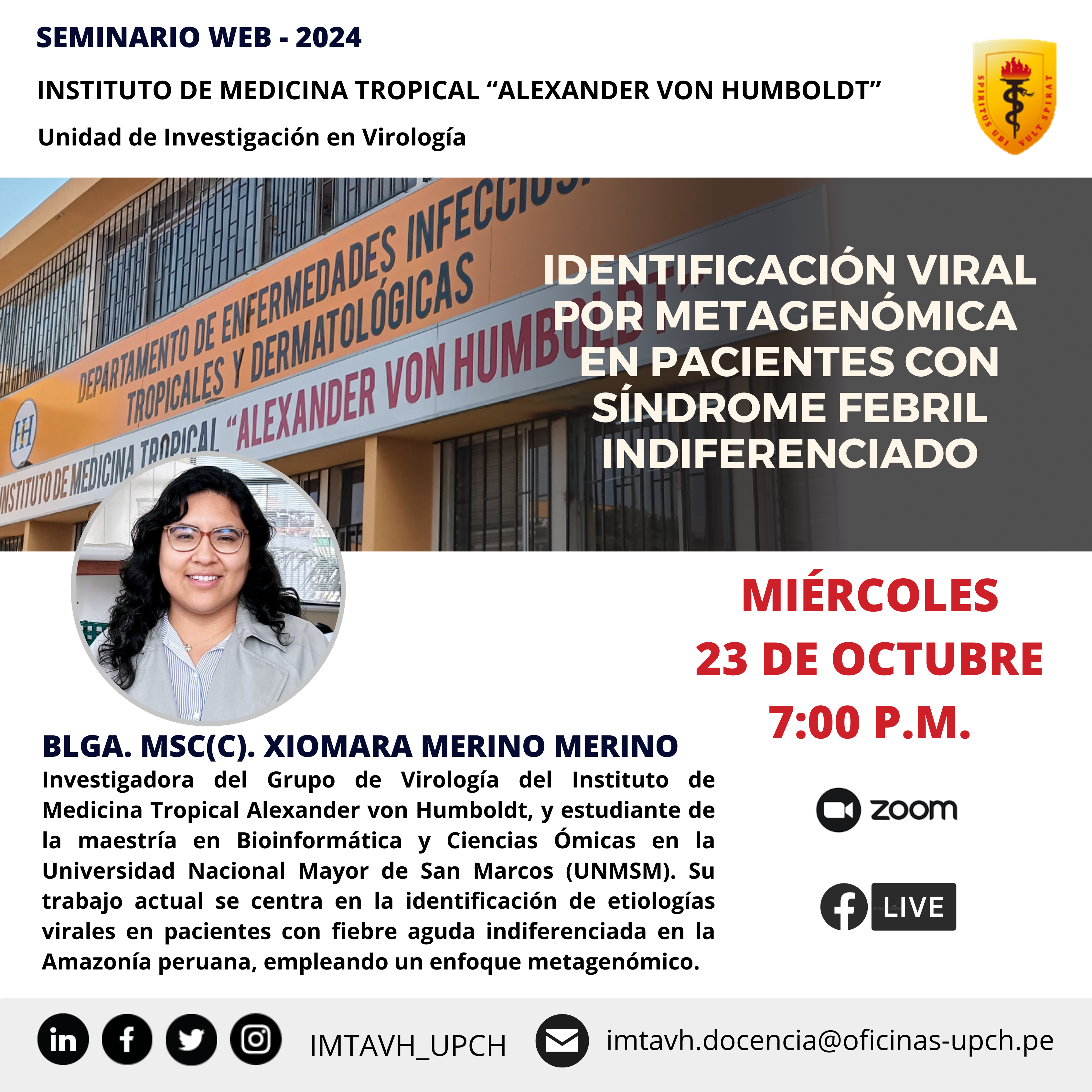 SEMINARIO WEB #13-2024: Identificación viral por metagenómica en pacientes con síndrome febril indiferenciado