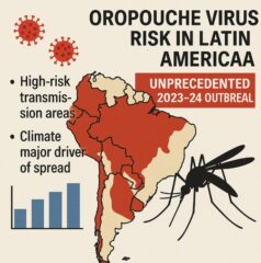 Nuevo estudio publicado sobre la propagación del virus Oropuche en Latinoamérica