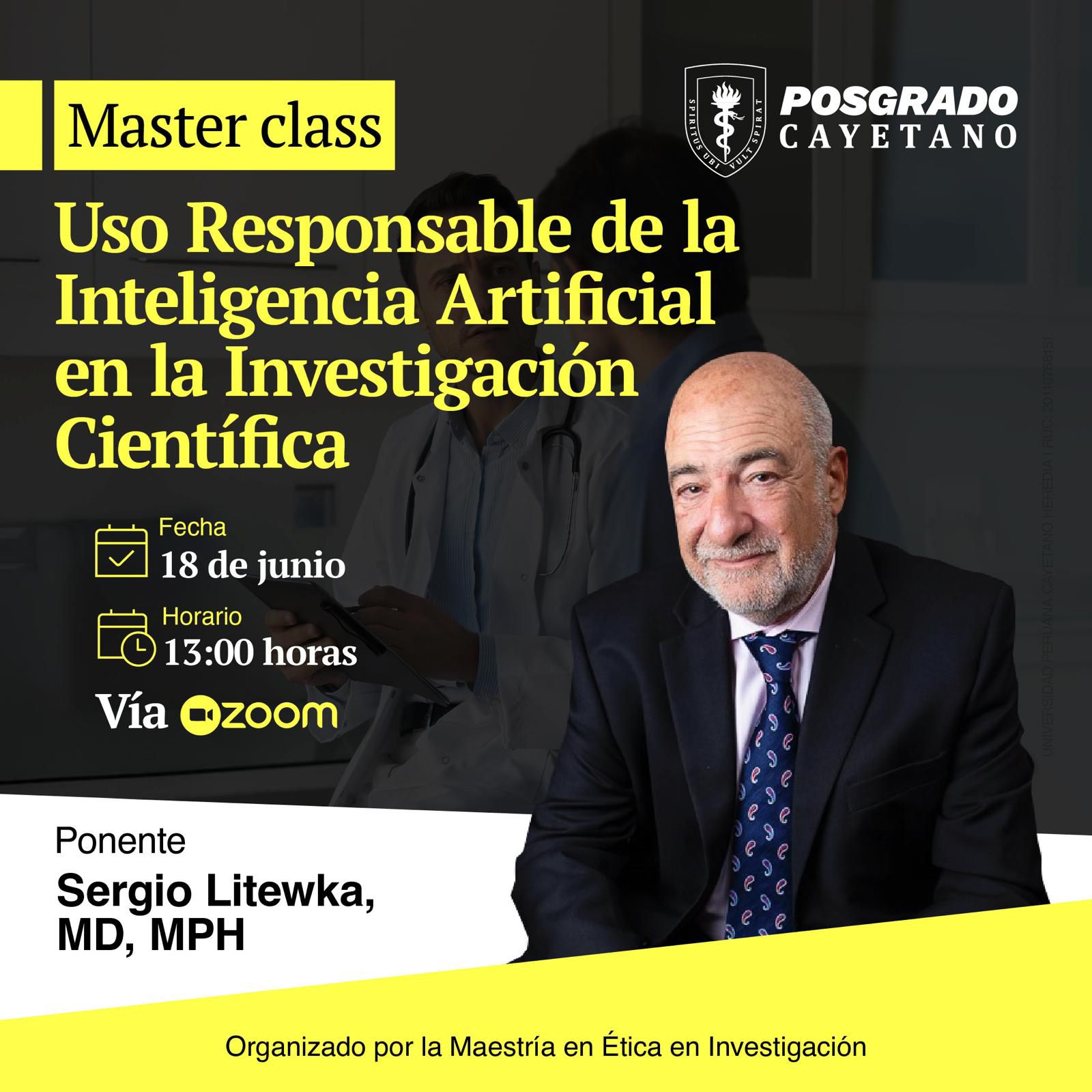 Dr. Sergio Litewka ofreció charla sobre uso responsable de la InteligenciaArtificial en la investigación científica