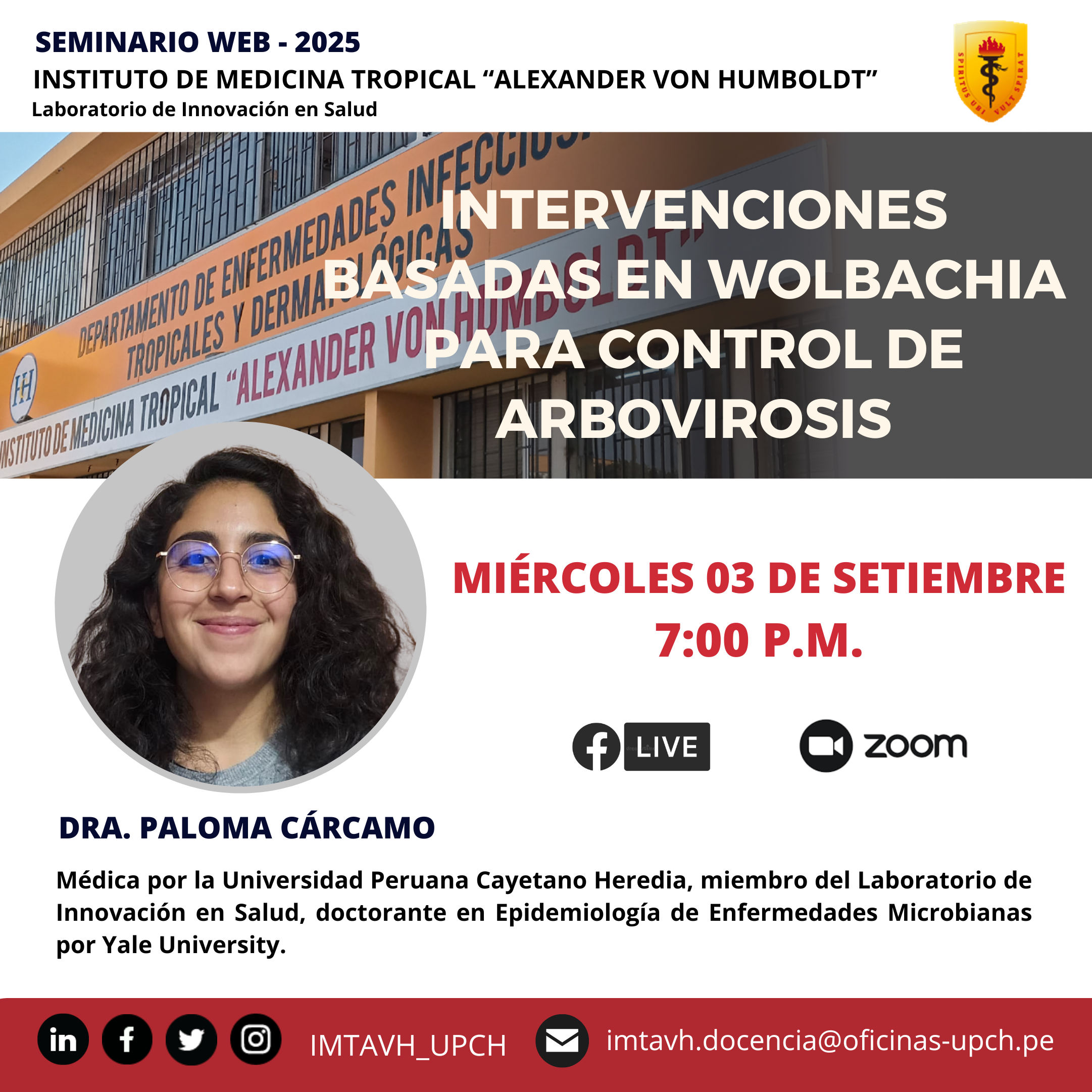 SEMINARIO WEB: Intervenciones basadas en Wolbachia para control de arbovirosis