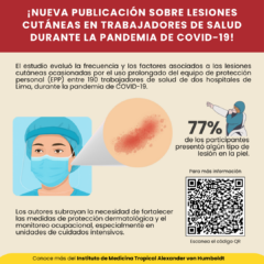 ¡Nueva publicación sobre lesiones cutáneas en trabajadores de salud durante la pandemia de COVID-19!
