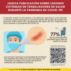 ¡Nueva publicación sobre lesiones cutáneas en trabajadores de salud durante la pandemia de COVID-19!