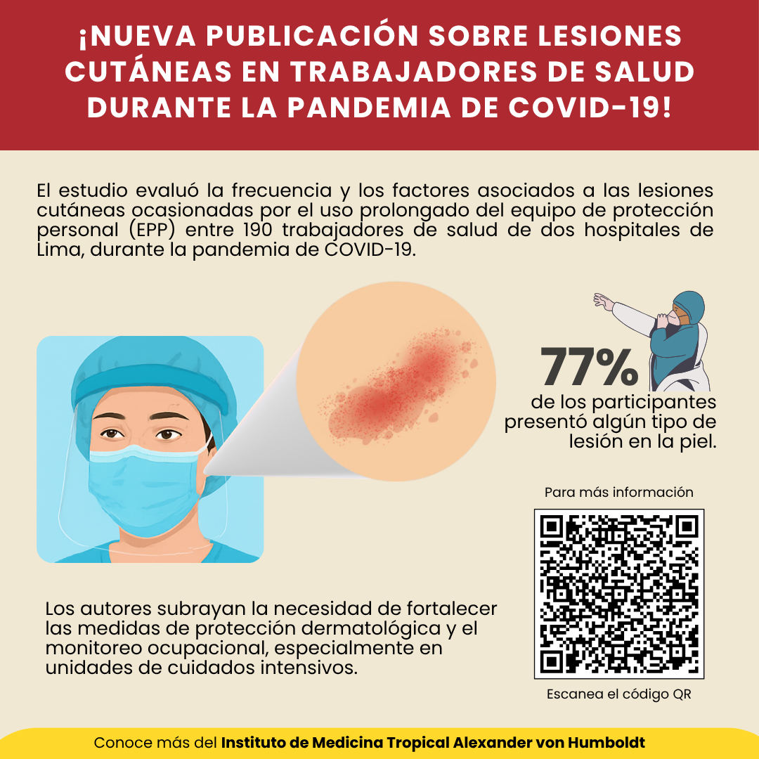 ¡Nueva publicación sobre lesiones cutáneas en trabajadores de salud durante la pandemia de COVID-19!