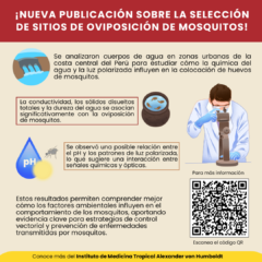 ¡Nueva publicación sobre la selección de sitios de oviposición de mosquitos!