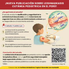 ¡Nueva publicación sobre el tratamiento de la leishmaniasis cutánea pediátrica en el Perú!