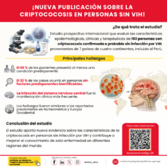 ¡Nueva publicación sobre criptococosis en personas sin infección por VIH!