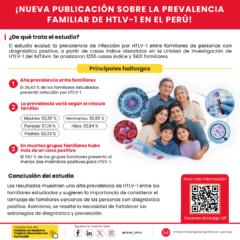 ¡Nueva publicación sobre la prevalencia familiar de HTLV-1 en el Perú!